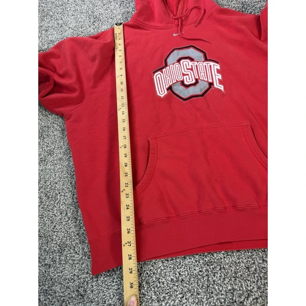 Vintage Y2K Ohio State Buckeyes Nike Therma-Fit Hoodie Men's Size XXL Red